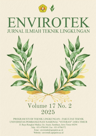 					View Vol. 17 No. 2 (2025):  Envirotek: Jurnal Ilmiah Teknik Lingkungan
				